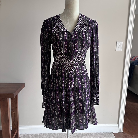 Anna Sui Silk Mini Dress - Picture 3 of 10